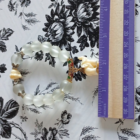 Boho Spiritual Gypsy Beaded Buddha Elephant Charm Bracelet - Picture 4 of 10